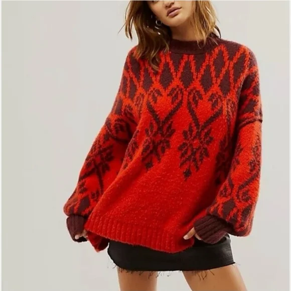 NWOT Free People Fireside Tunic Sweater Size Large - Picture 1 of 8